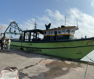 80 feet Indian Trawler and 10 Fishermen Arrested